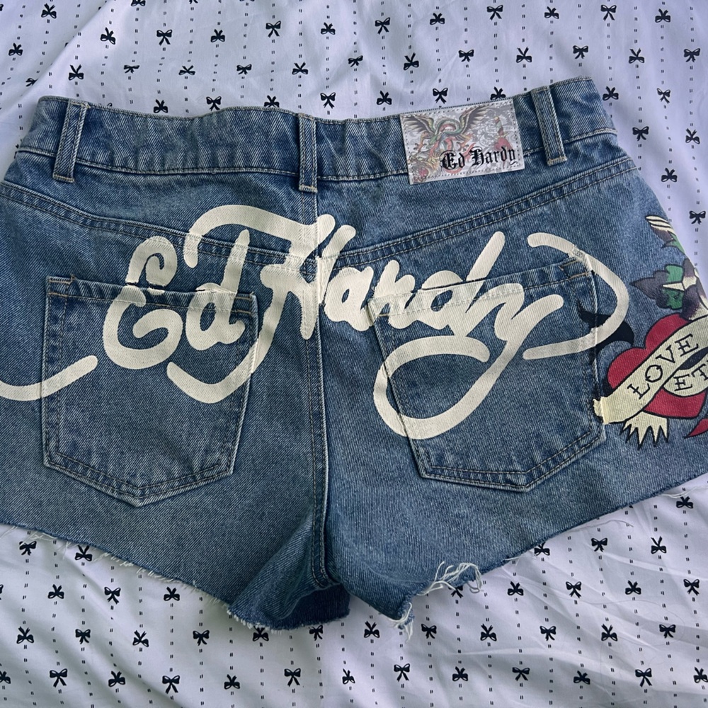 Ed hardy jean shorts